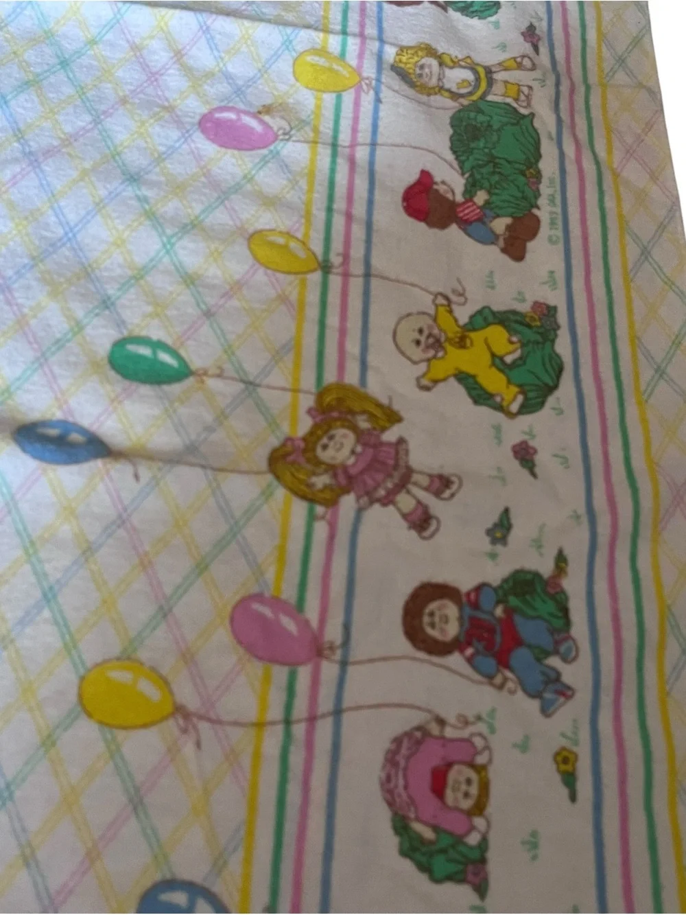 Pair Of 1980's Cabbage Patch Kids Receiving Baby Blankets 30